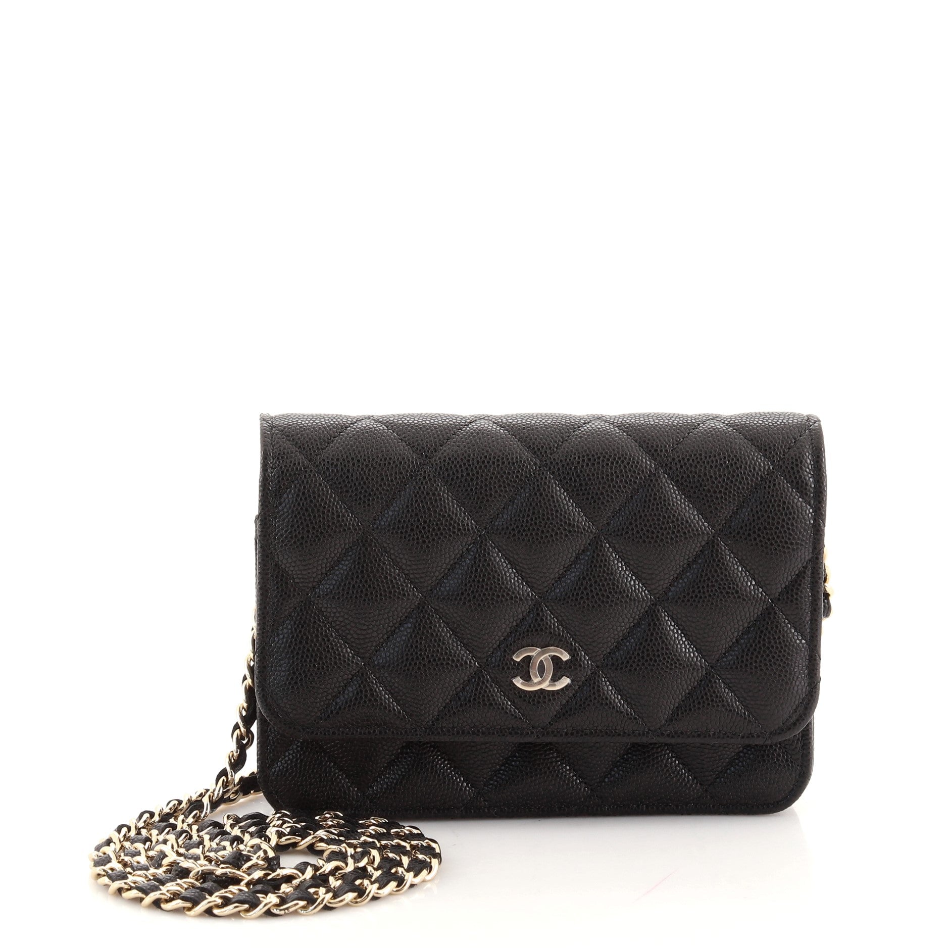 Wallet on Chain Quilted Caviar Mini