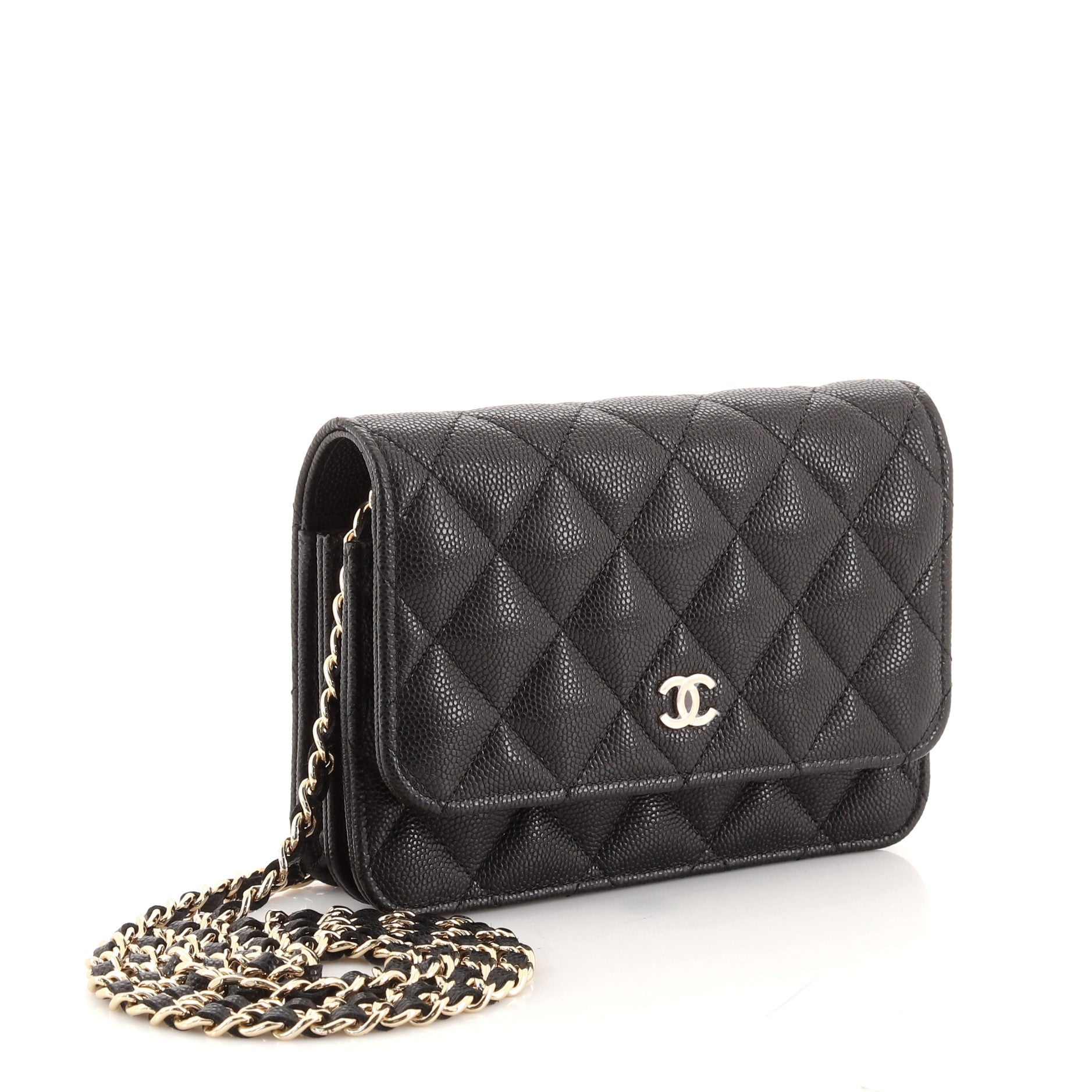 Wallet on Chain Quilted Caviar Mini