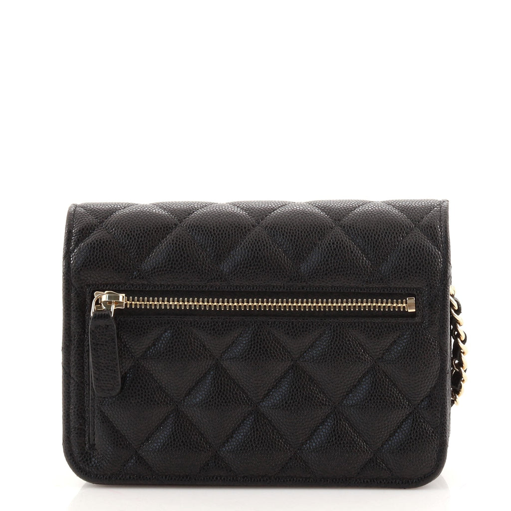 Wallet on Chain Quilted Caviar Mini