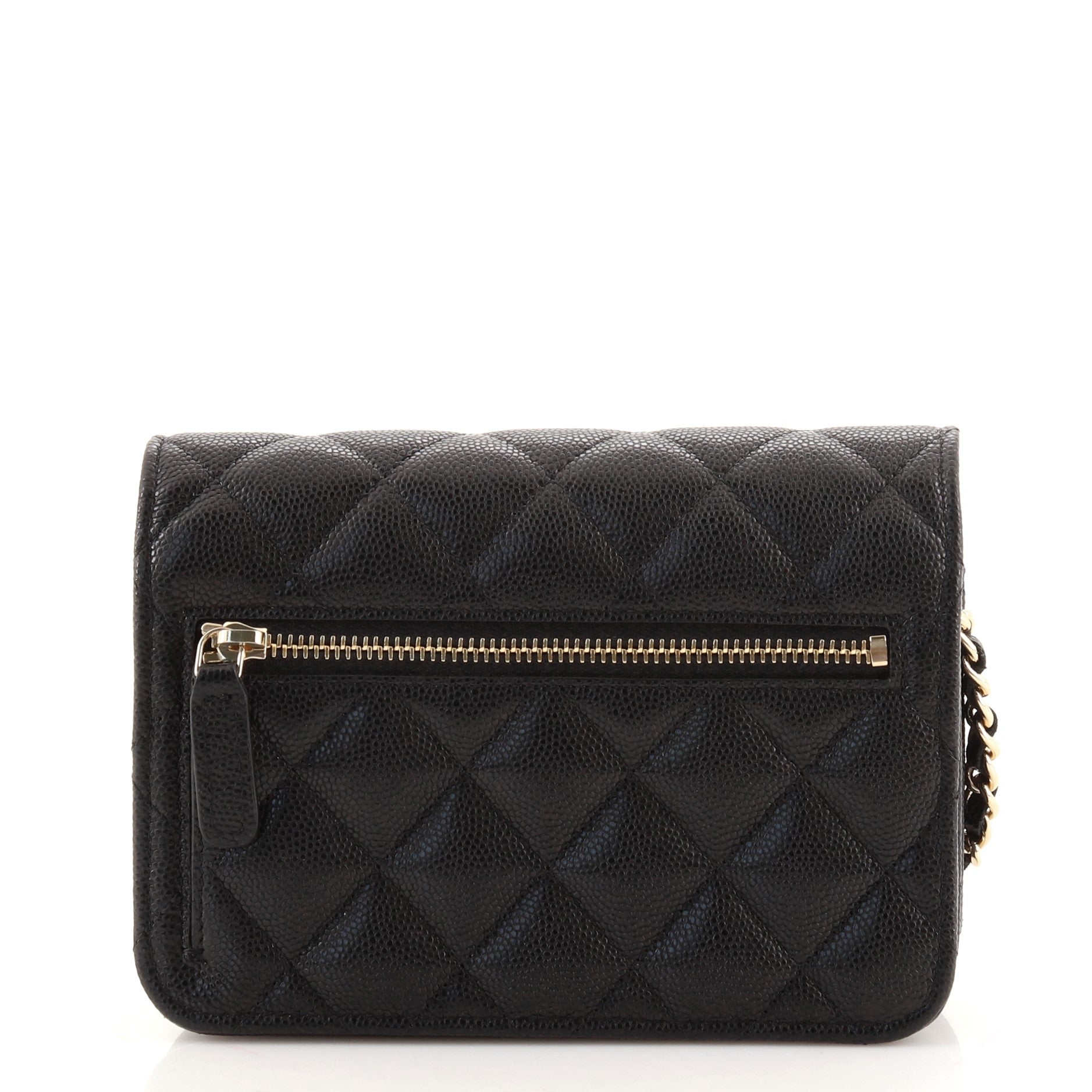 Wallet on Chain Quilted Caviar Mini