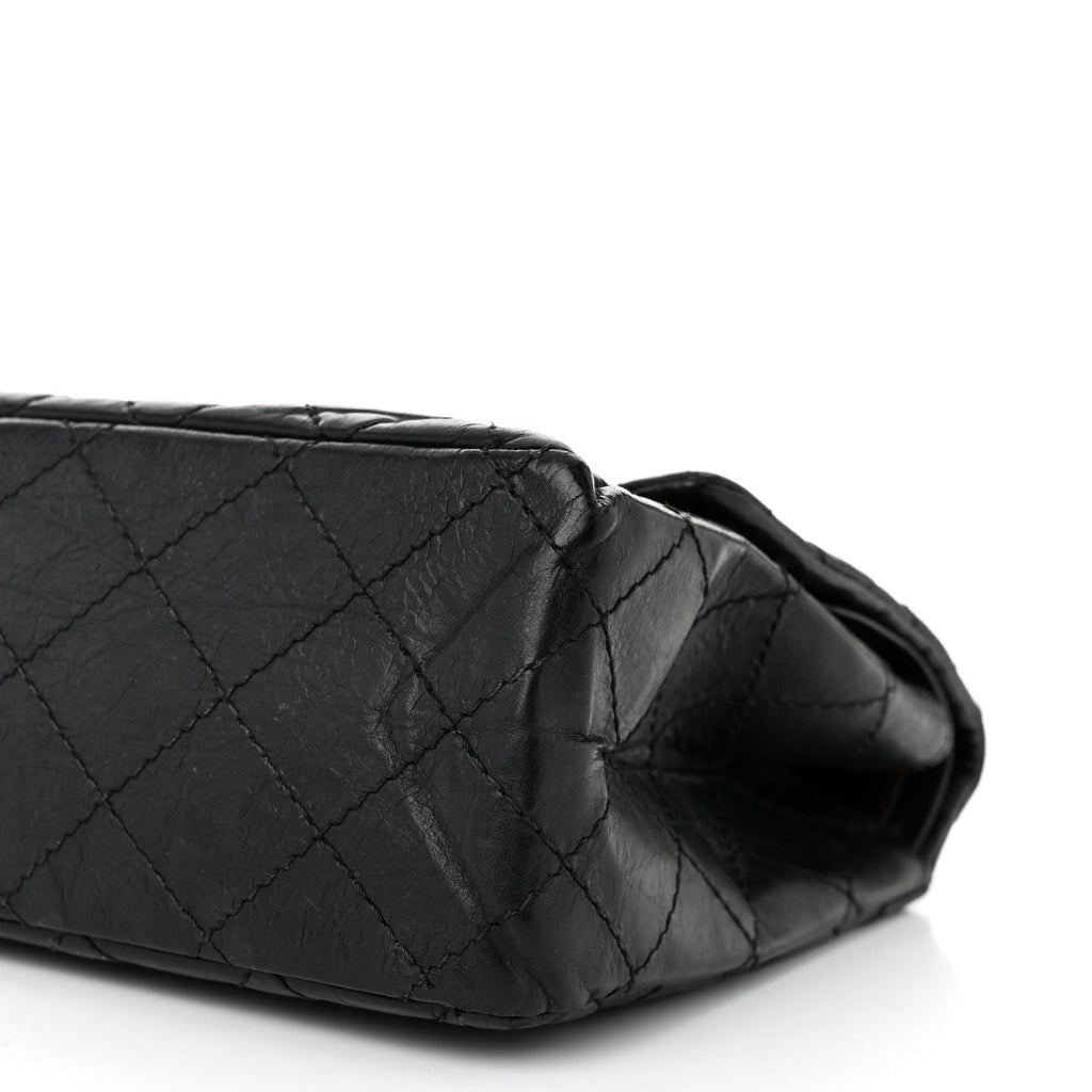 Aged Calfskin Quilted 2.55 Reissue 226 Flap Black