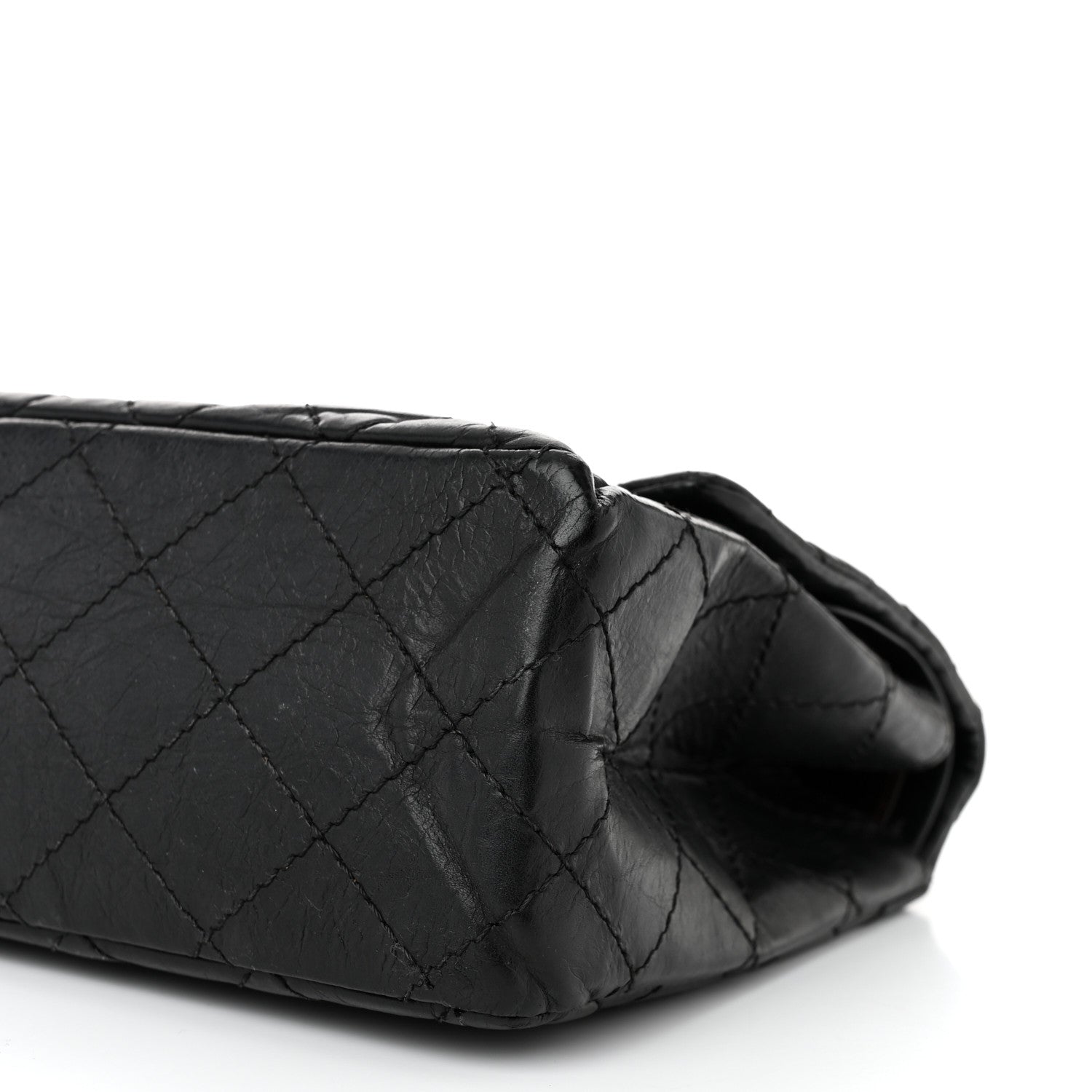 Aged Calfskin Quilted 2.55 Reissue 226 Flap Black