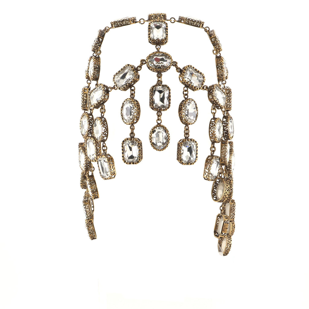 Link Fringe Headpiece Metal and Crystals XL