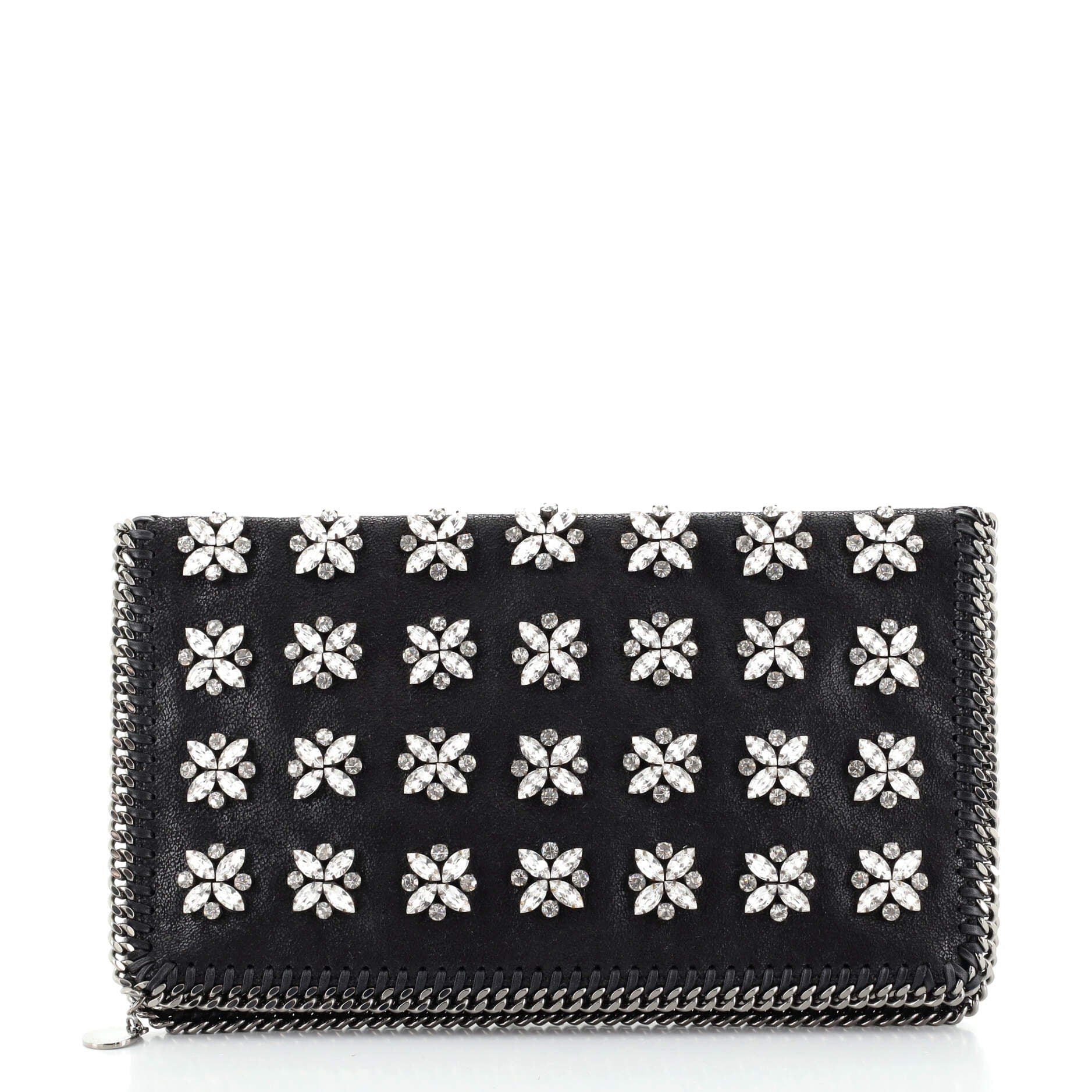 Falabella Flap Clutch Embellished Shaggy Deer