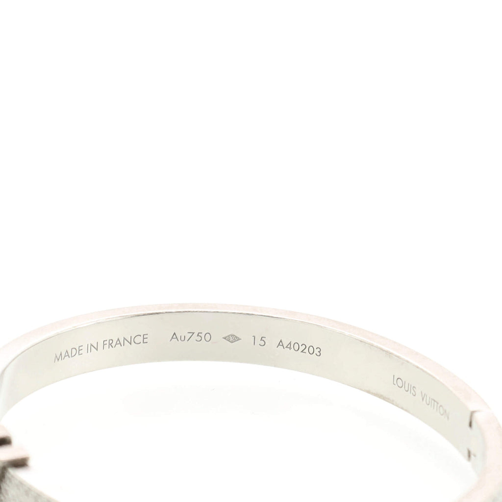 Empreinte Bangle Bracelet 18K White Gold and Pave Diamonds
