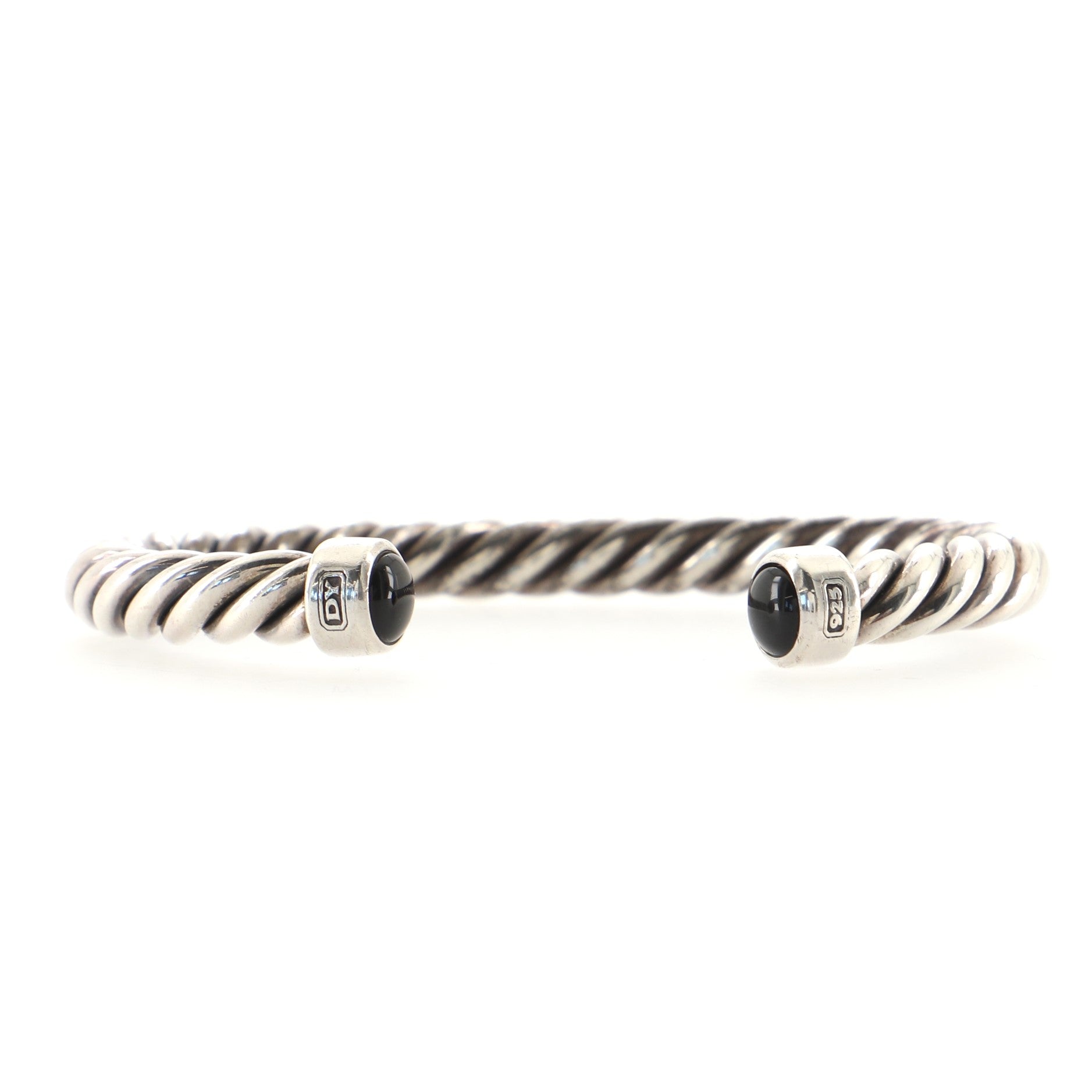 Cable Classic Bracelet Sterling Silver with Onyx 7mm