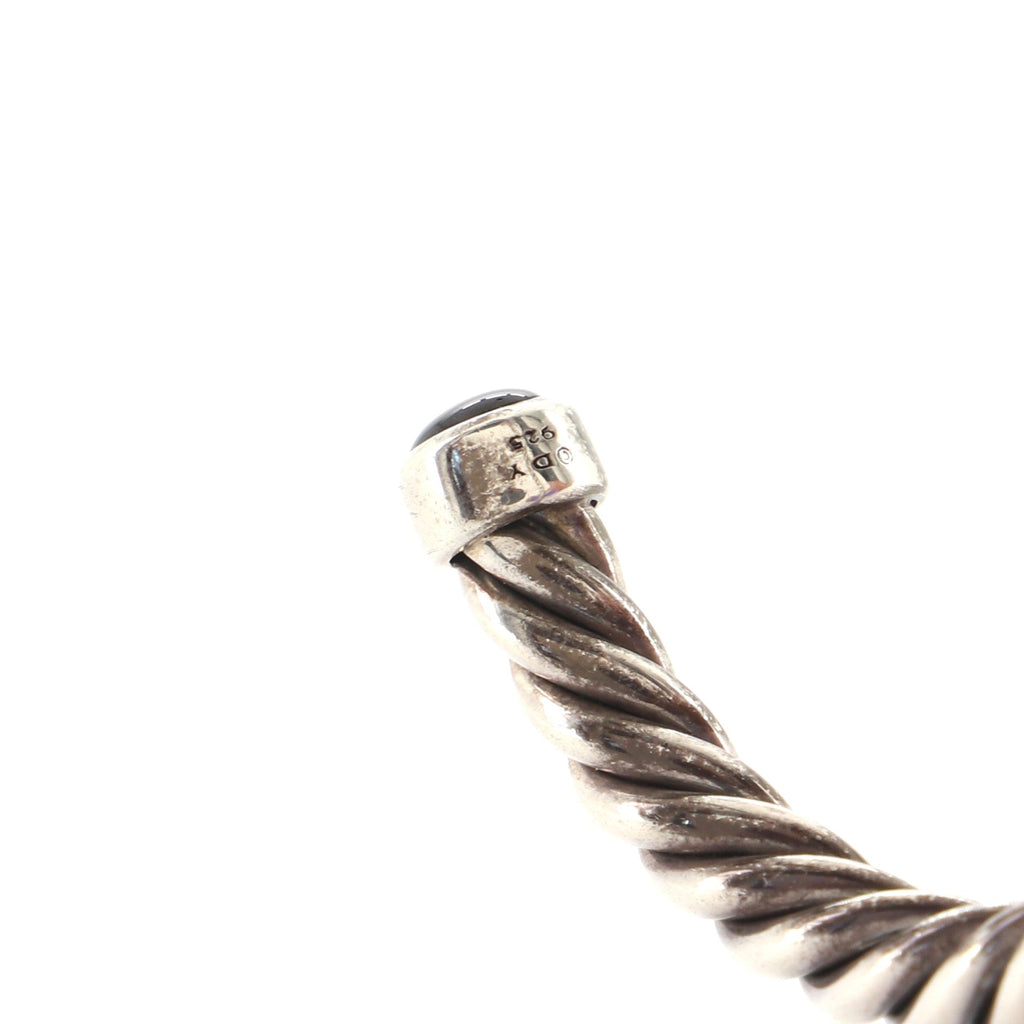 Cable Classic Bracelet Sterling Silver with Onyx 7mm