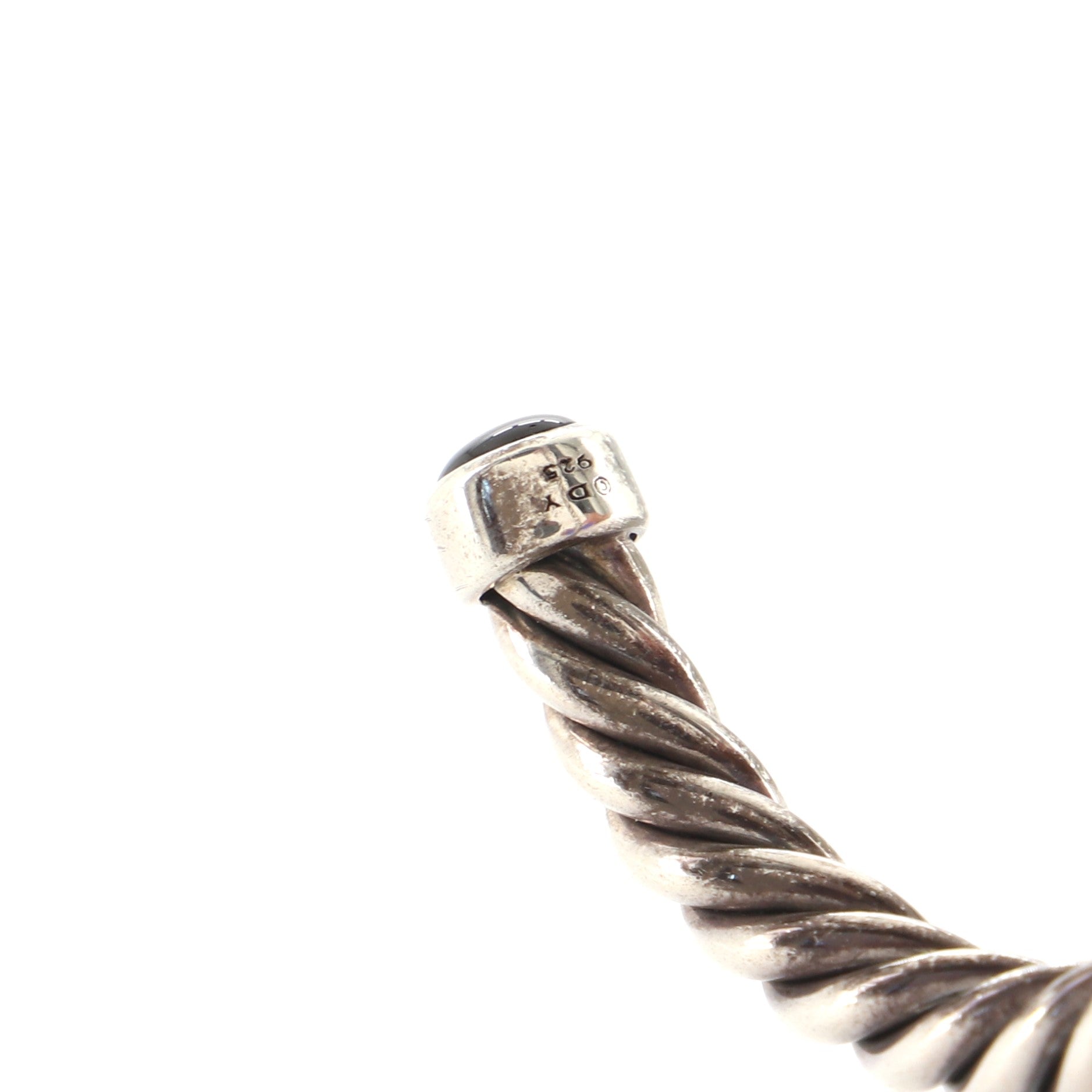 Cable Classic Bracelet Sterling Silver with Onyx 7mm