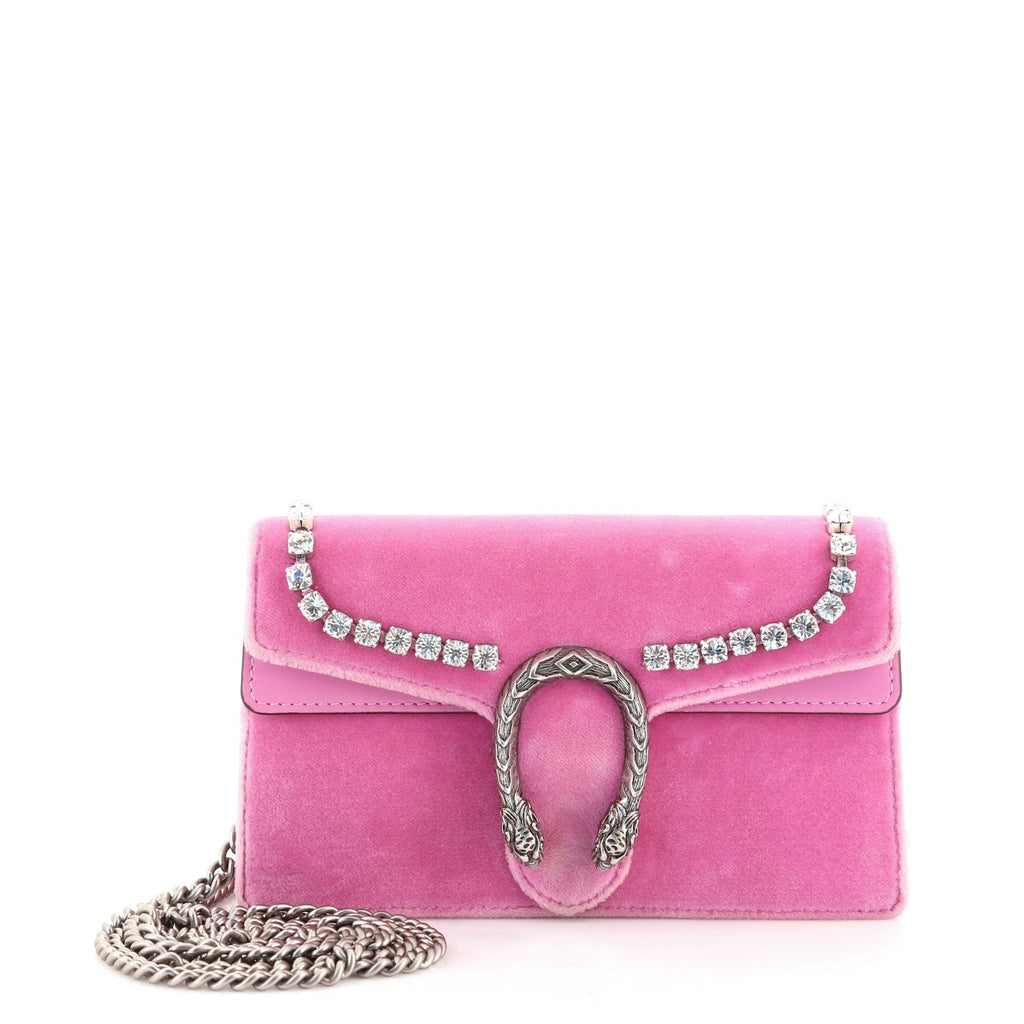 Dionysus Bag Crystal Embellished Velvet Super Mini