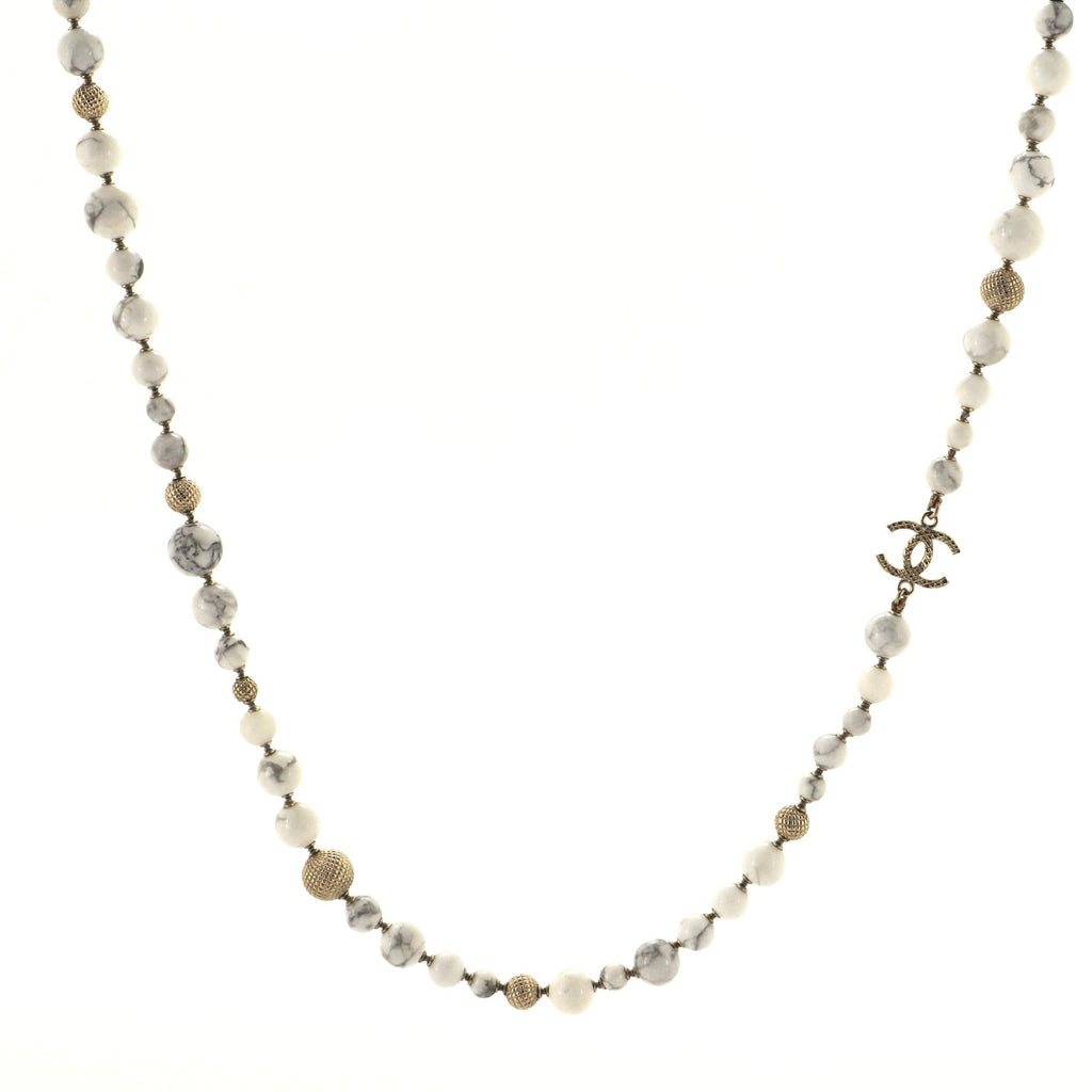 CC Long Necklace Magnesite and Metal