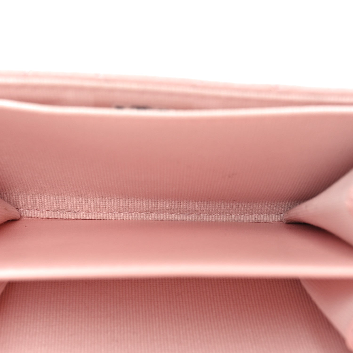 Caviar Quilted Flap  Holder On Chain Pink