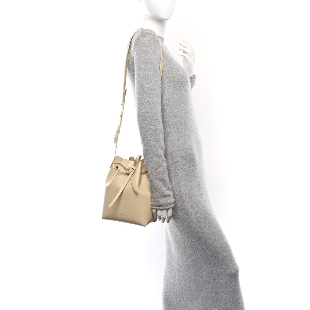 Calfskin Mini Bucket Bag Dune