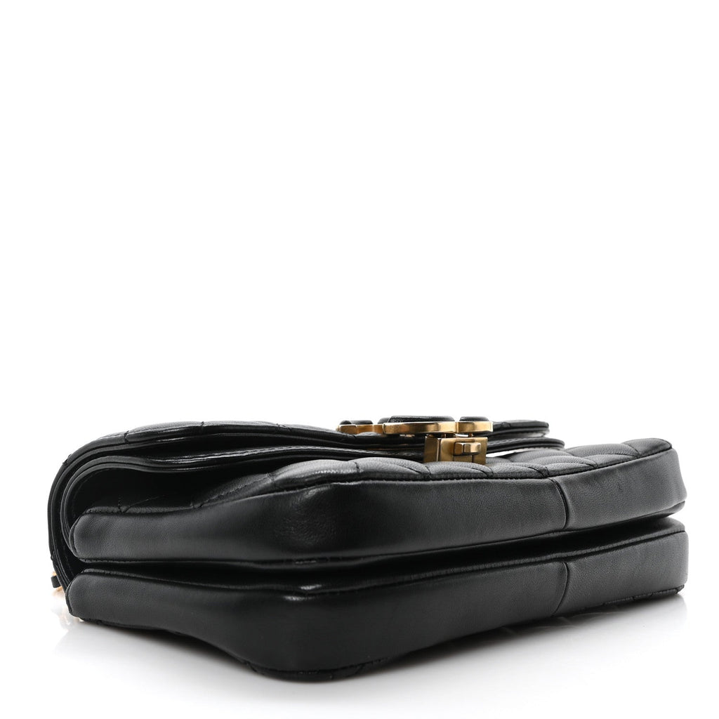 Lambskin Quilted Small CC Chic Flap Black