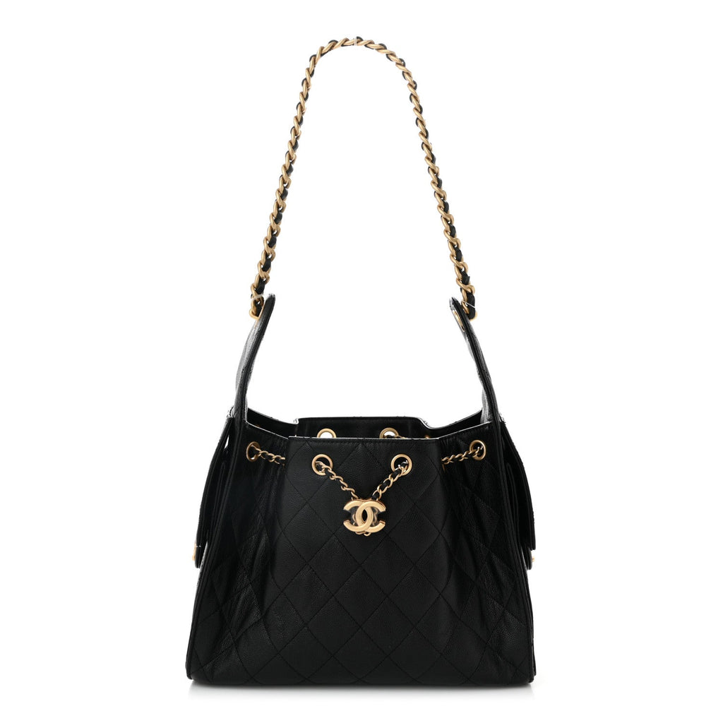 Caviar Quilted Small Chanel 25 Handbag Black
