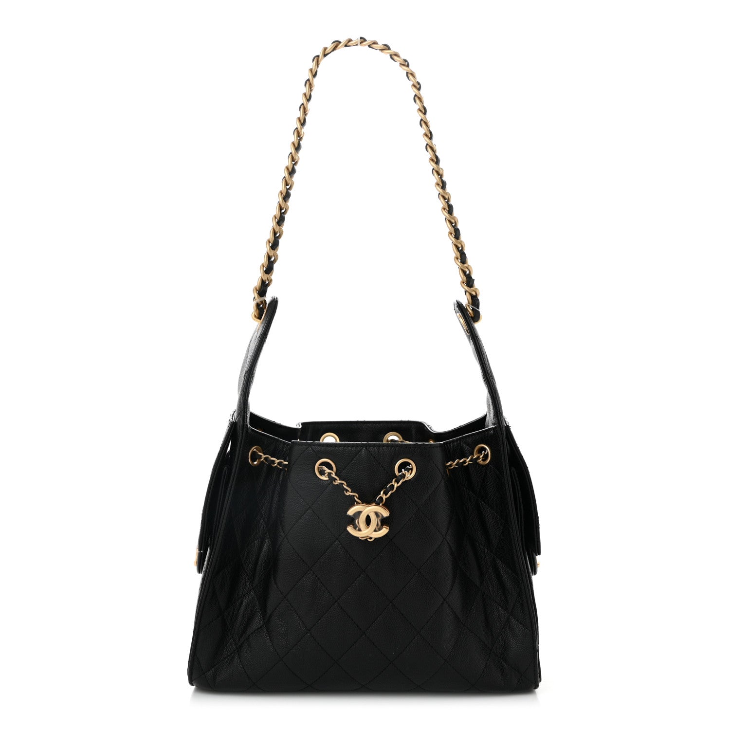 Caviar Quilted Small Chanel 25 Handbag Black