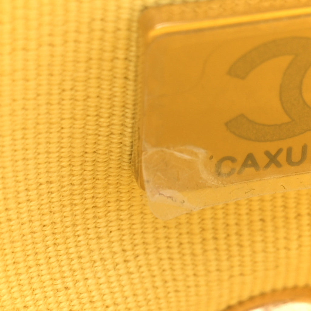 Caviar Quilted Handy Box Vanity Case Yellow