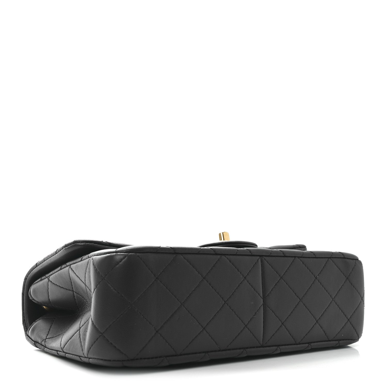 Lambskin Quilted Small Sweet Camellia Flap Navy