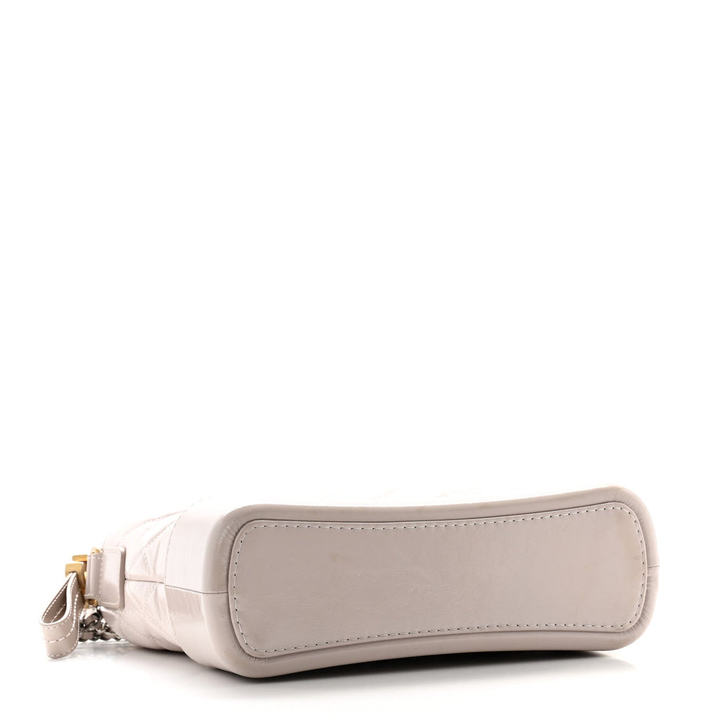 Aged Calfskin Quilted New Medium Gabrielle Hobo Light Purple