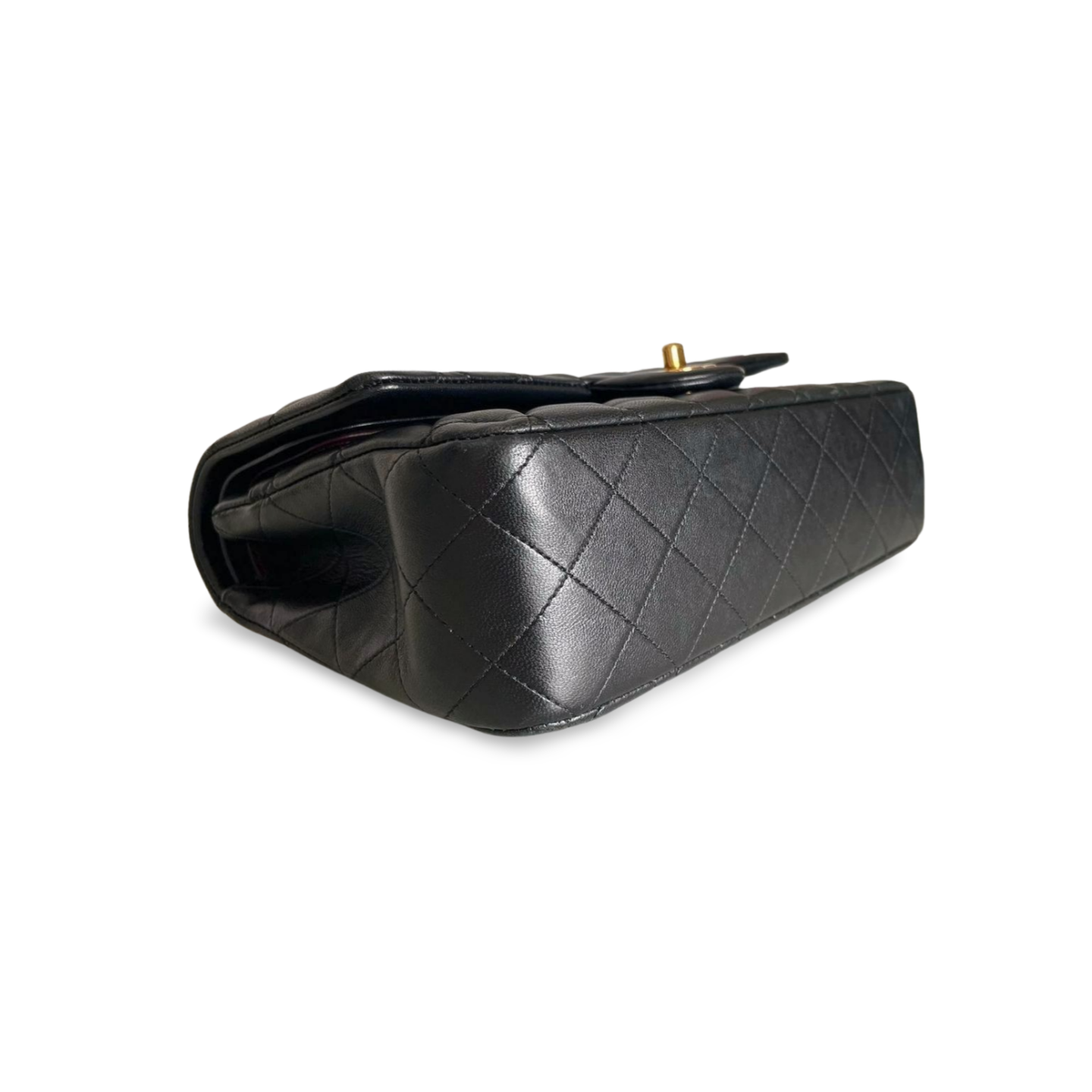 Chanel Black Timeless Flap Bag Medium Lambskin Leather With Gold Hardware