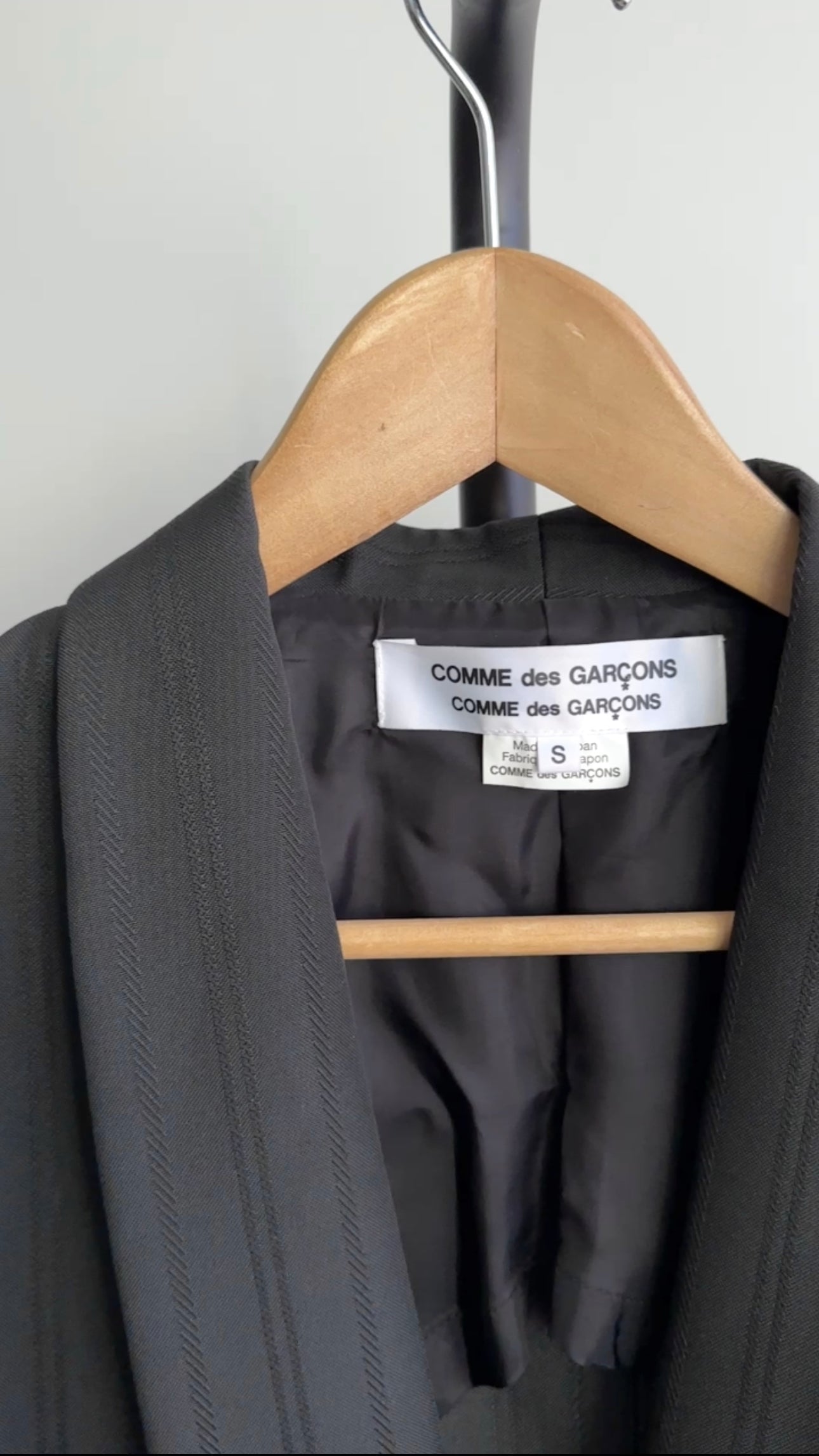 Comme des Garcons Black Split Tuxedo Oversized Blazer - S/M