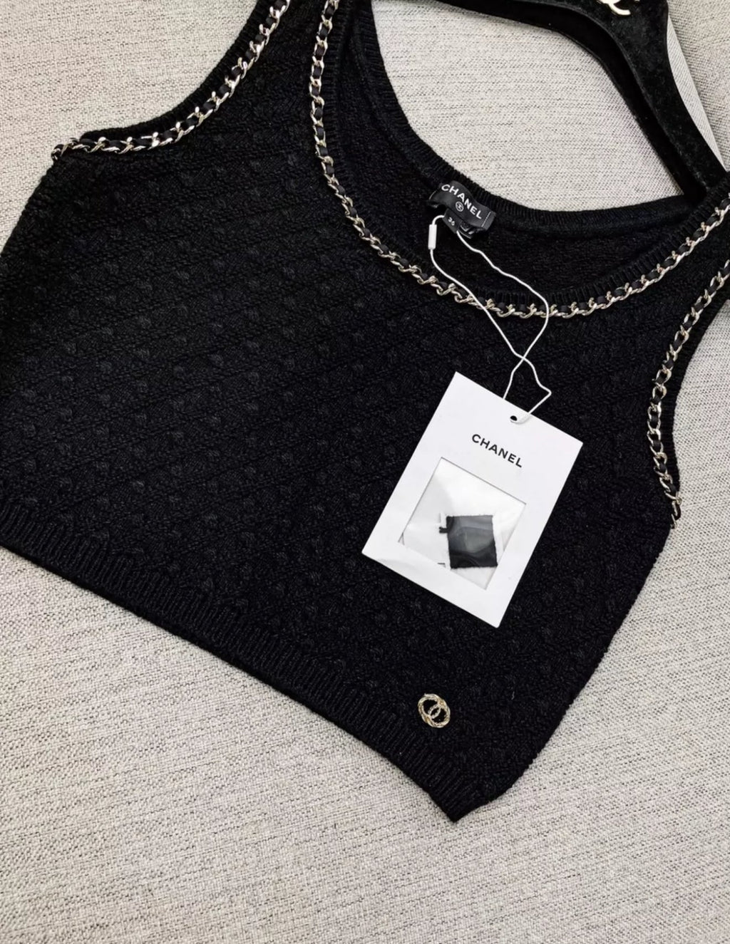 Chanel 23B black top