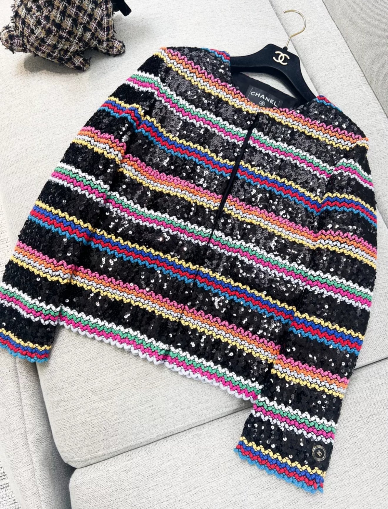 Chanel 22S Black & Multicolor Jacket