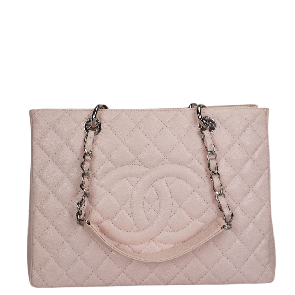 Chanel Pink Grand Shopping Tote Light Pink GST Bag in Caviar