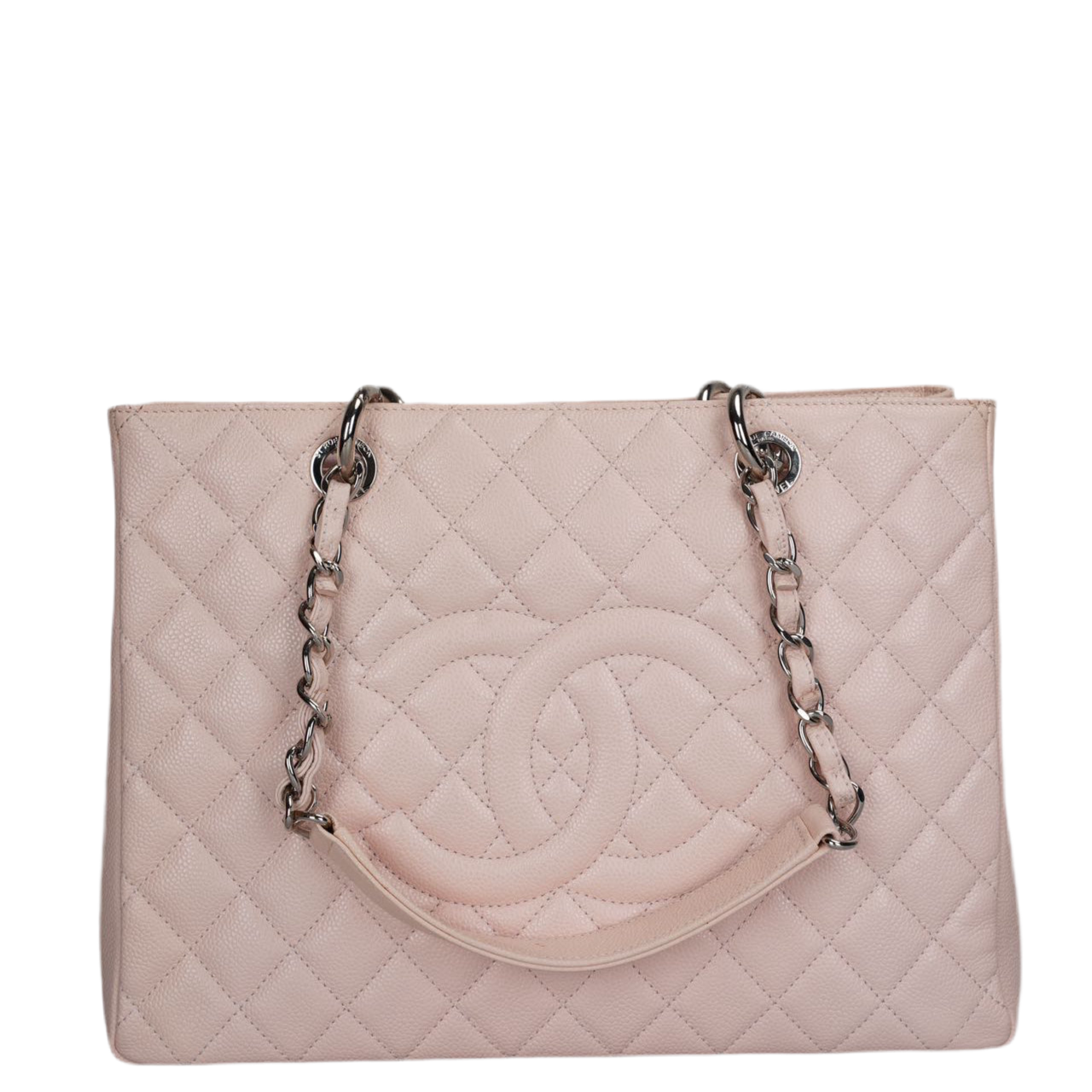 Chanel Pink Grand Shopping Tote Light Pink GST Bag in Caviar