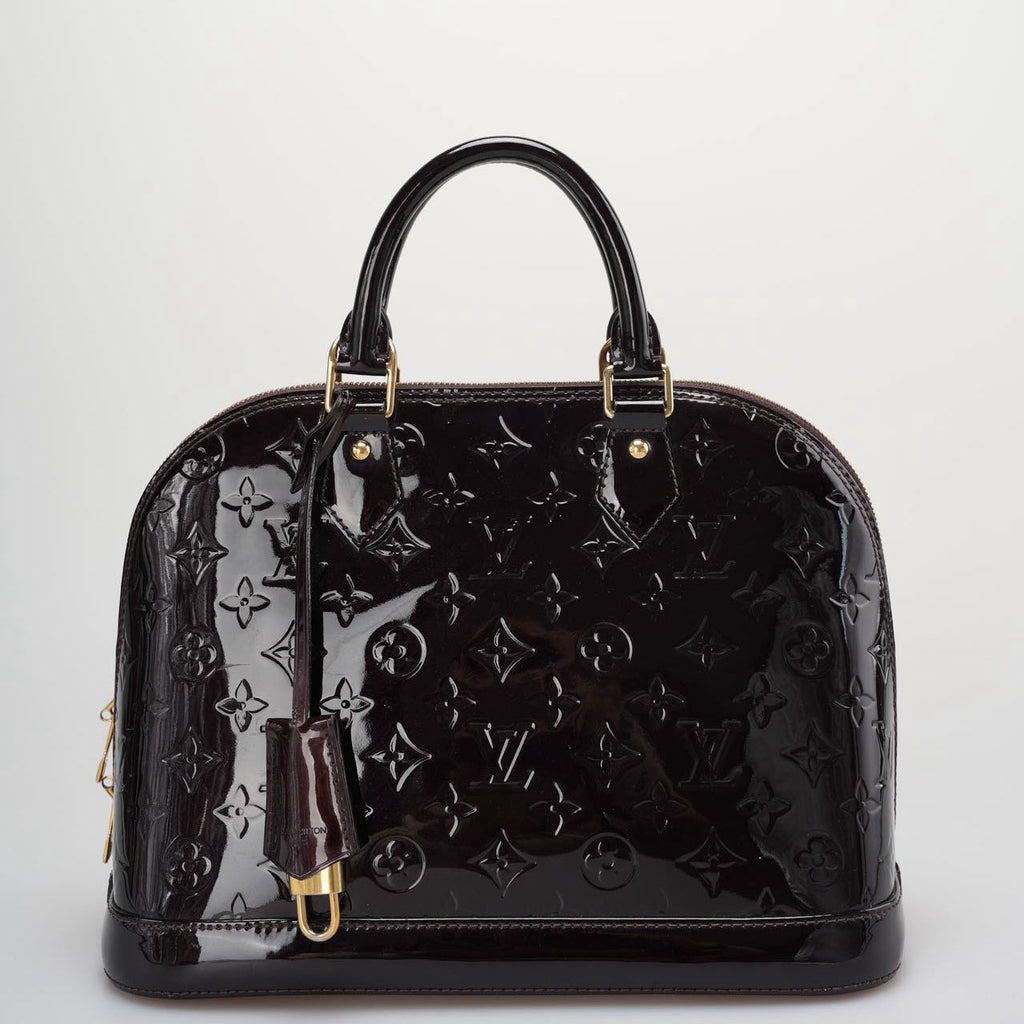 Louis Vuitton Alma PM in Vernis Leather Burgundy Color