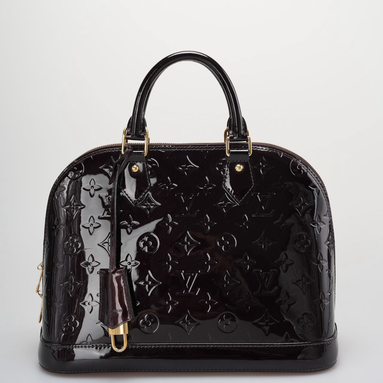 Louis Vuitton Alma PM in Vernis Leather Burgundy Color