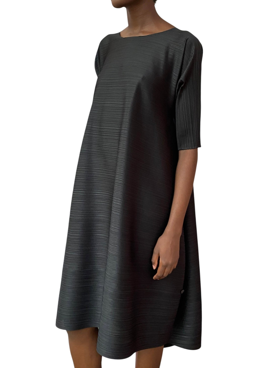 Issey Miyake Pleats Please Black Panelled Dress - JP 3