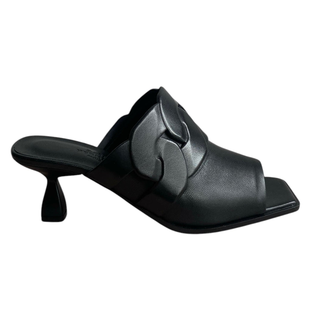 Hermes Black Hanna Mules - 37