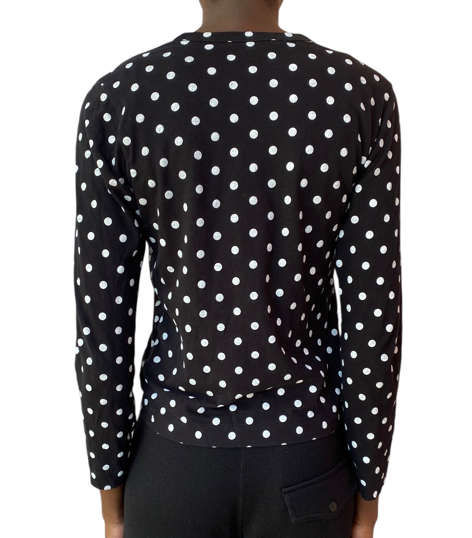 CDG Play Black Polkadot Long Sleeve Top - S