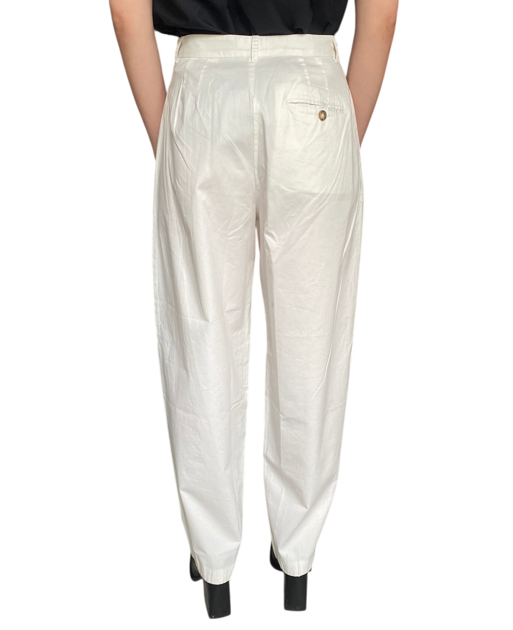 Doen White “Grover” Cotton Loose  Trousers - US 6