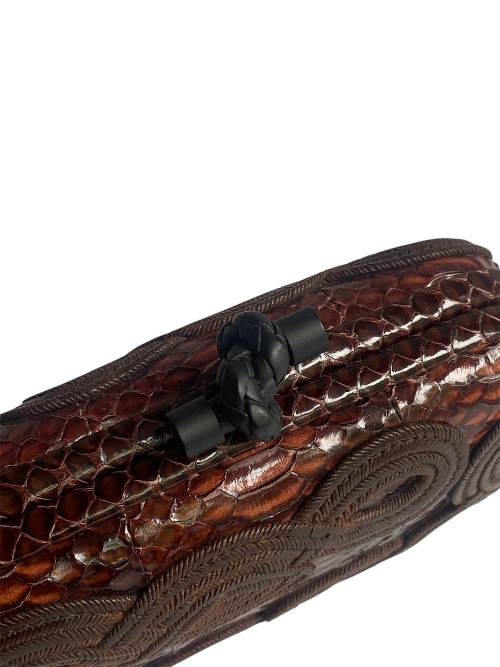 Bottega Veneta Python Knot Clutch