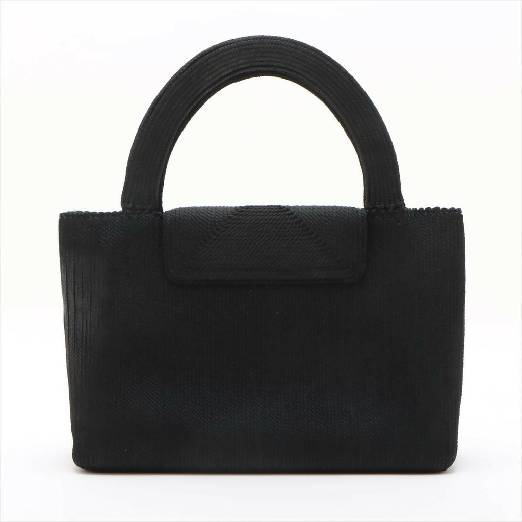 Chanel Vintage Black Caviar Rope-embellished Tote Bag