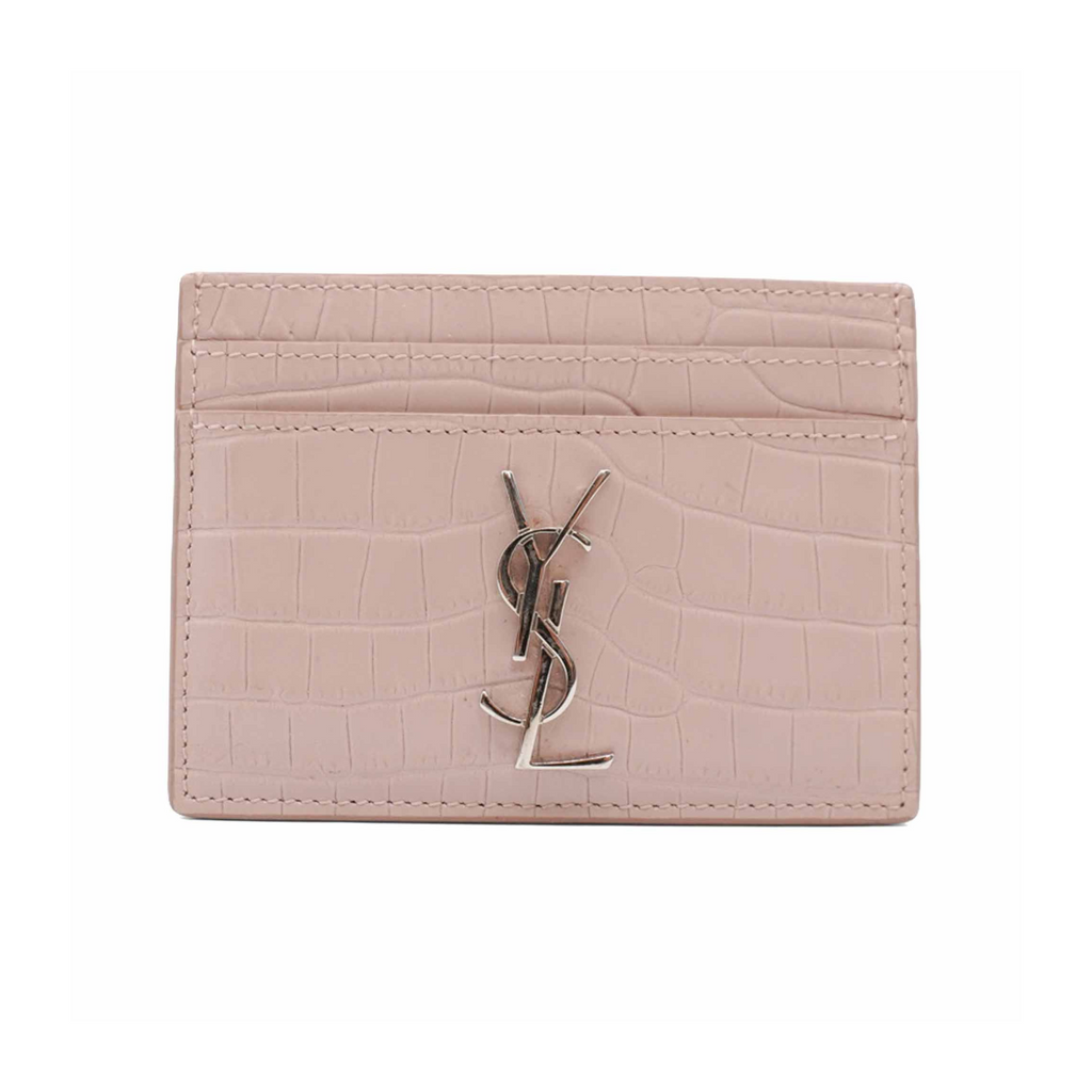 Saint Laurent Croc-Embossed holder