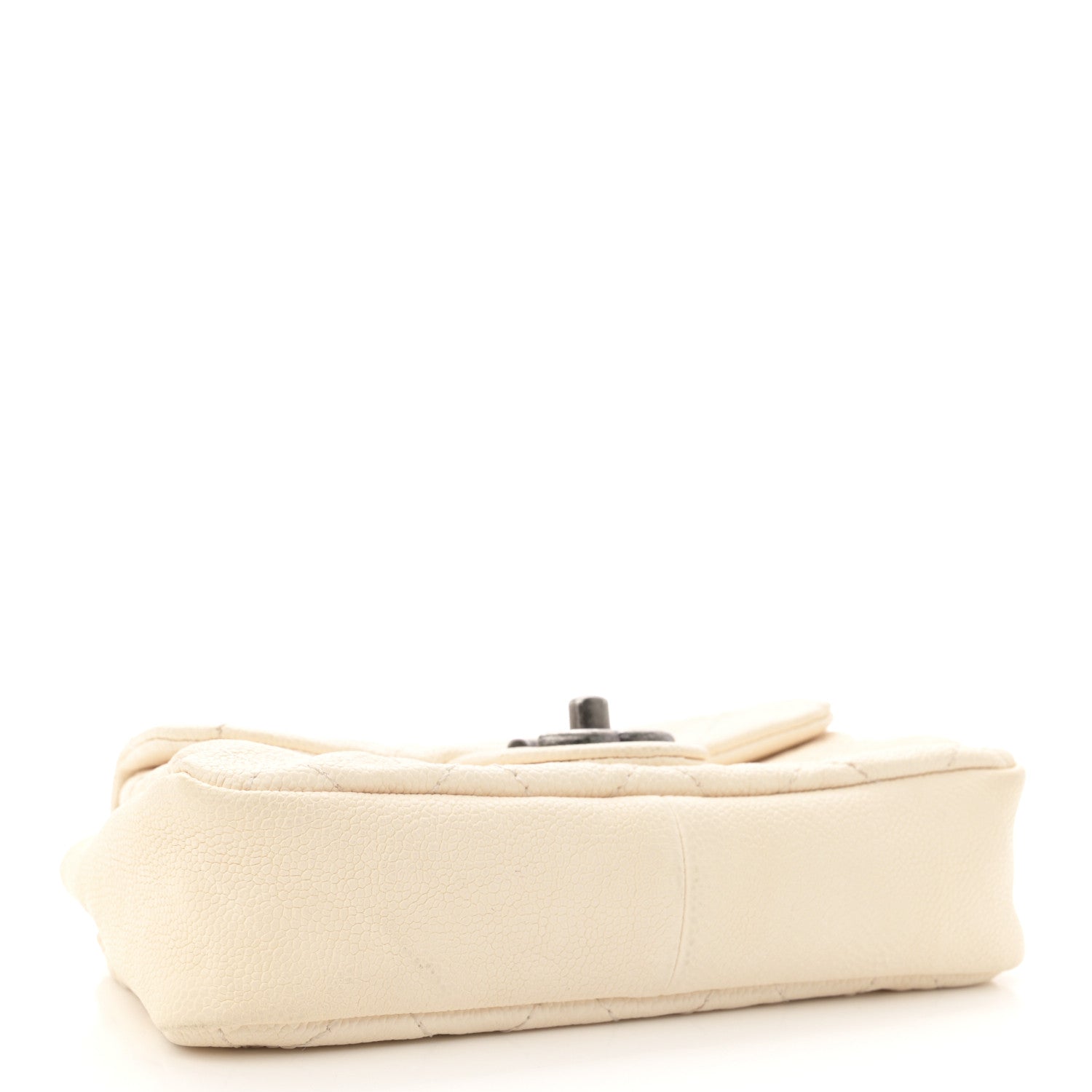 Caviar Quilted Mini Simply CC Flap White