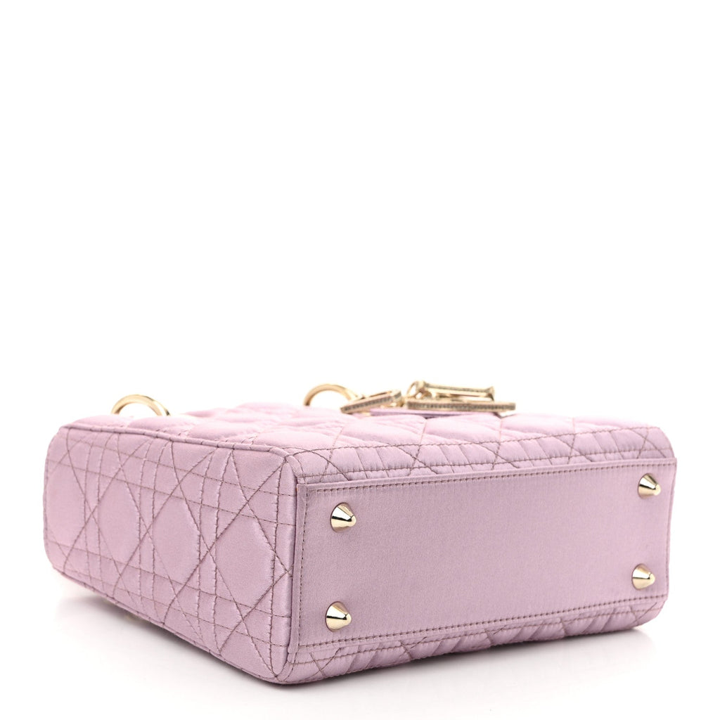 Satin Swarovski Crystal Cannage Small My ABC Lady Dior Pink