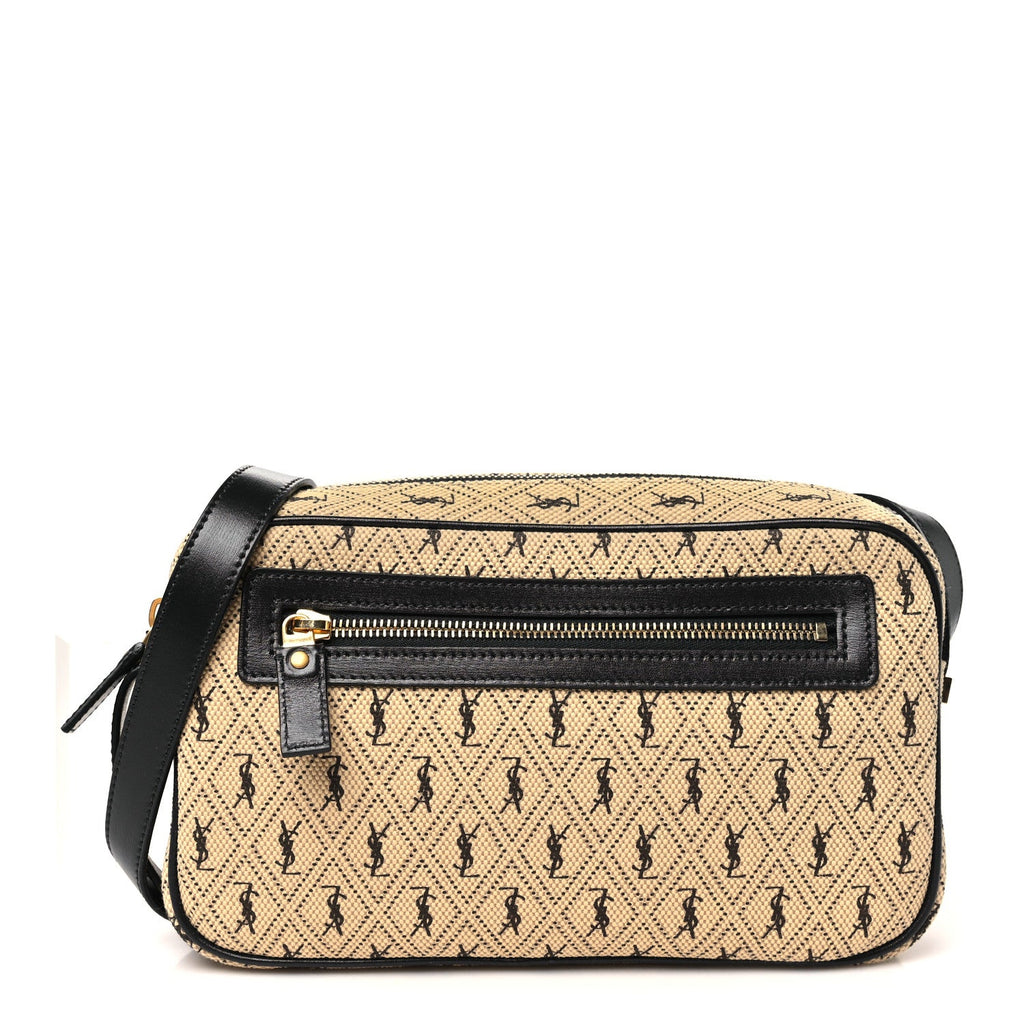 Canvas Monogram All Over Camera Bag Beige