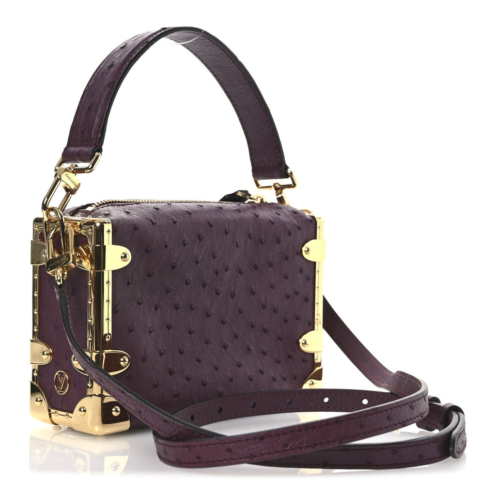 Ostrich Side Trunk PM Bordeaux