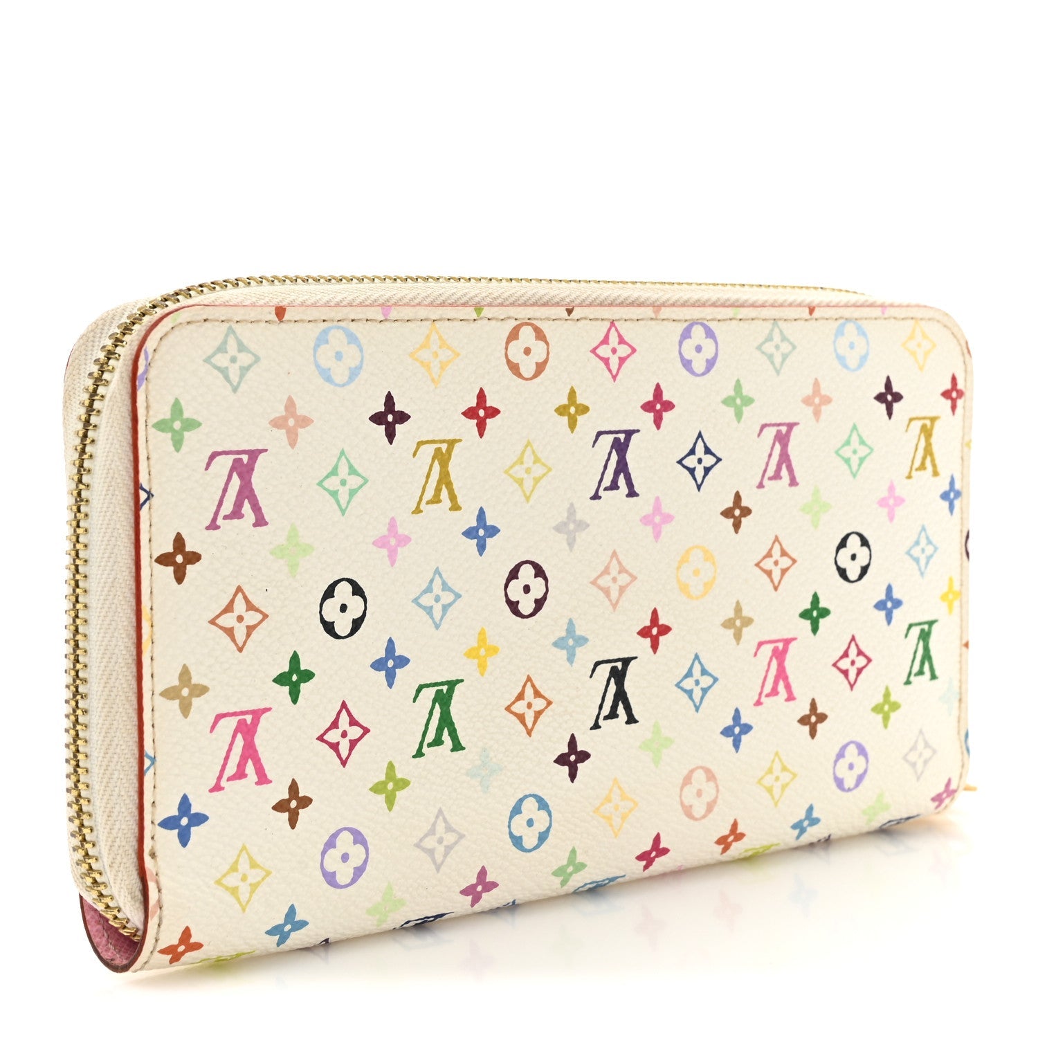 Monogram Multicolor Zippy Wallet White Litchi