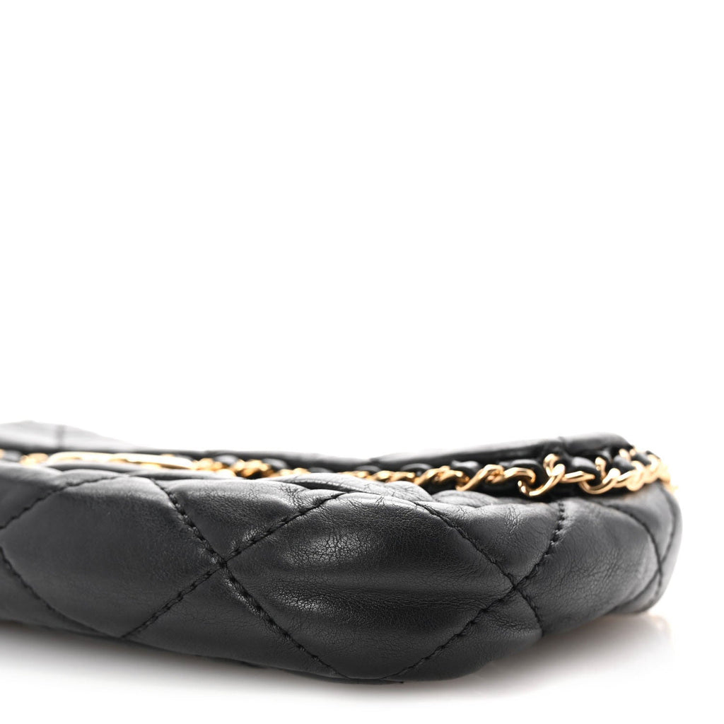 Calfskin Mini Chain Me Flap Black