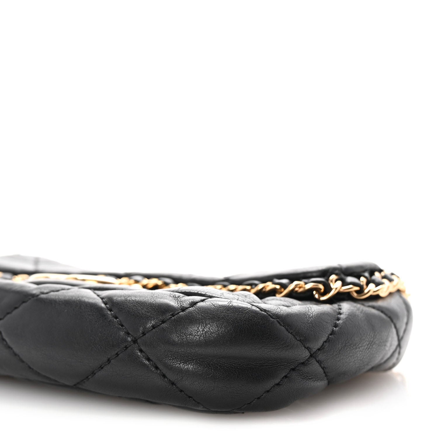 Calfskin Mini Chain Me Flap Black
