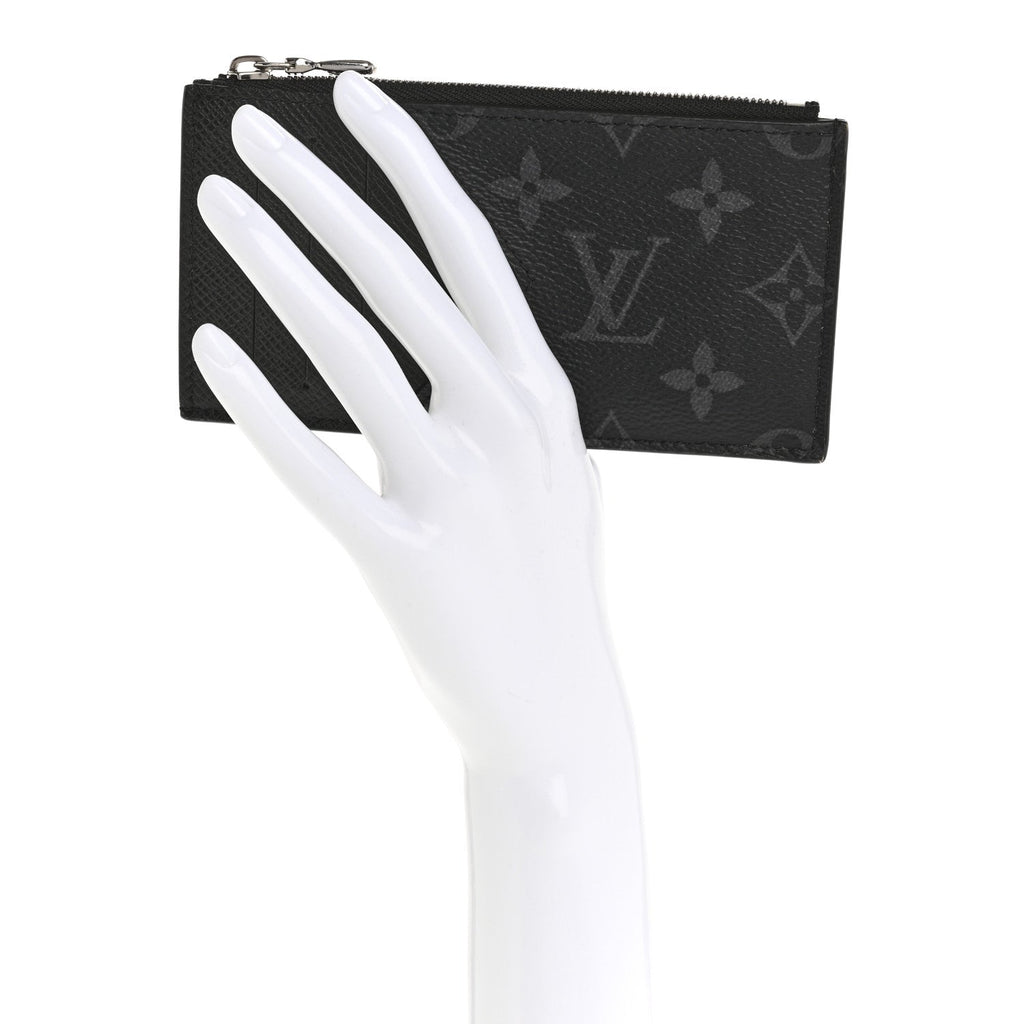 Monogram Eclipse Taiga Coin  Holder Black