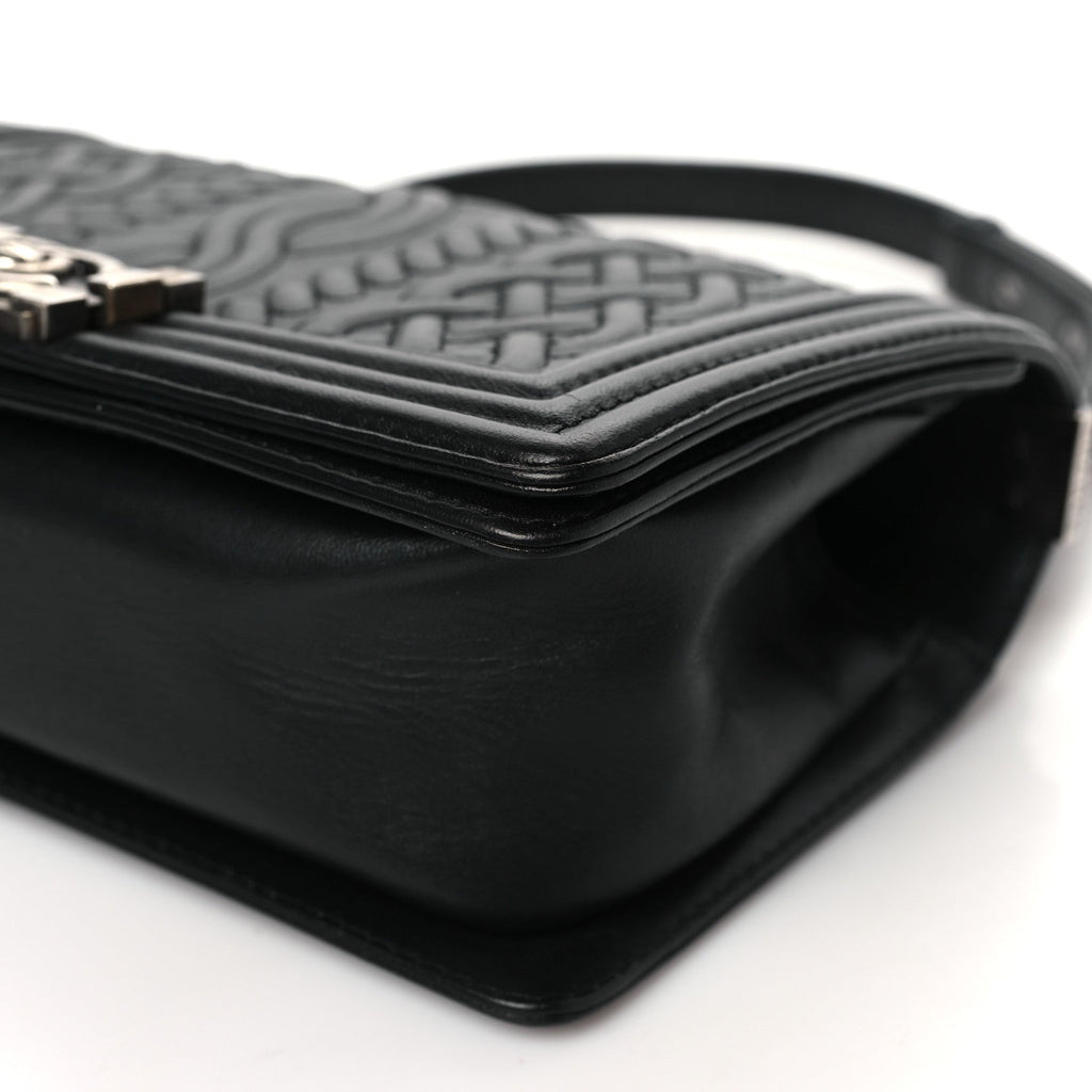 Lambskin Medium Celtic Boy Flap Black
