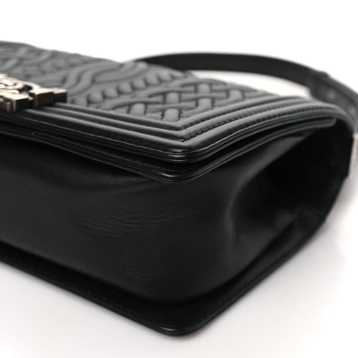 Lambskin Medium Celtic Boy Flap Black