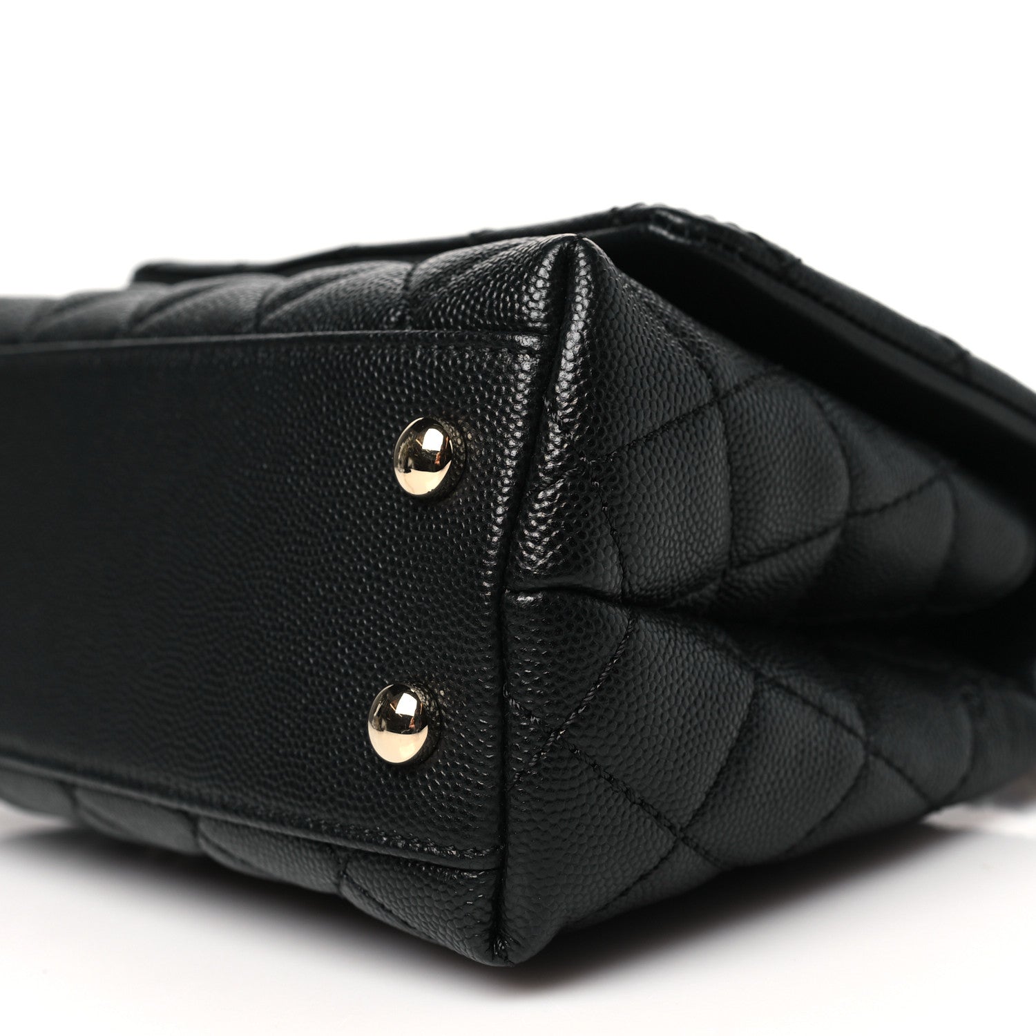 Caviar Quilted Extra Mini Coco Handle Flap Black
