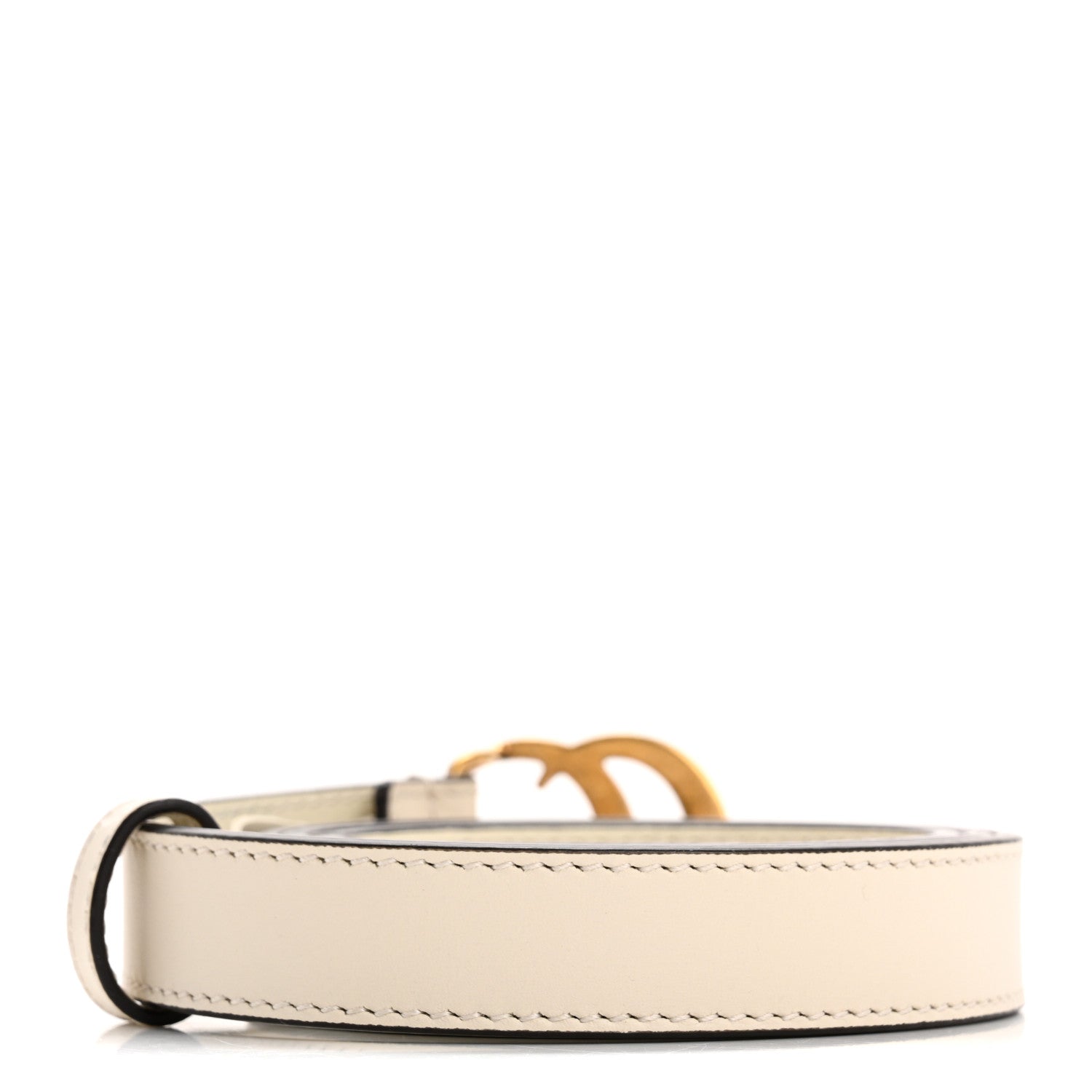 Calfskin Double G 20mm Belt 80 32 Mystic White