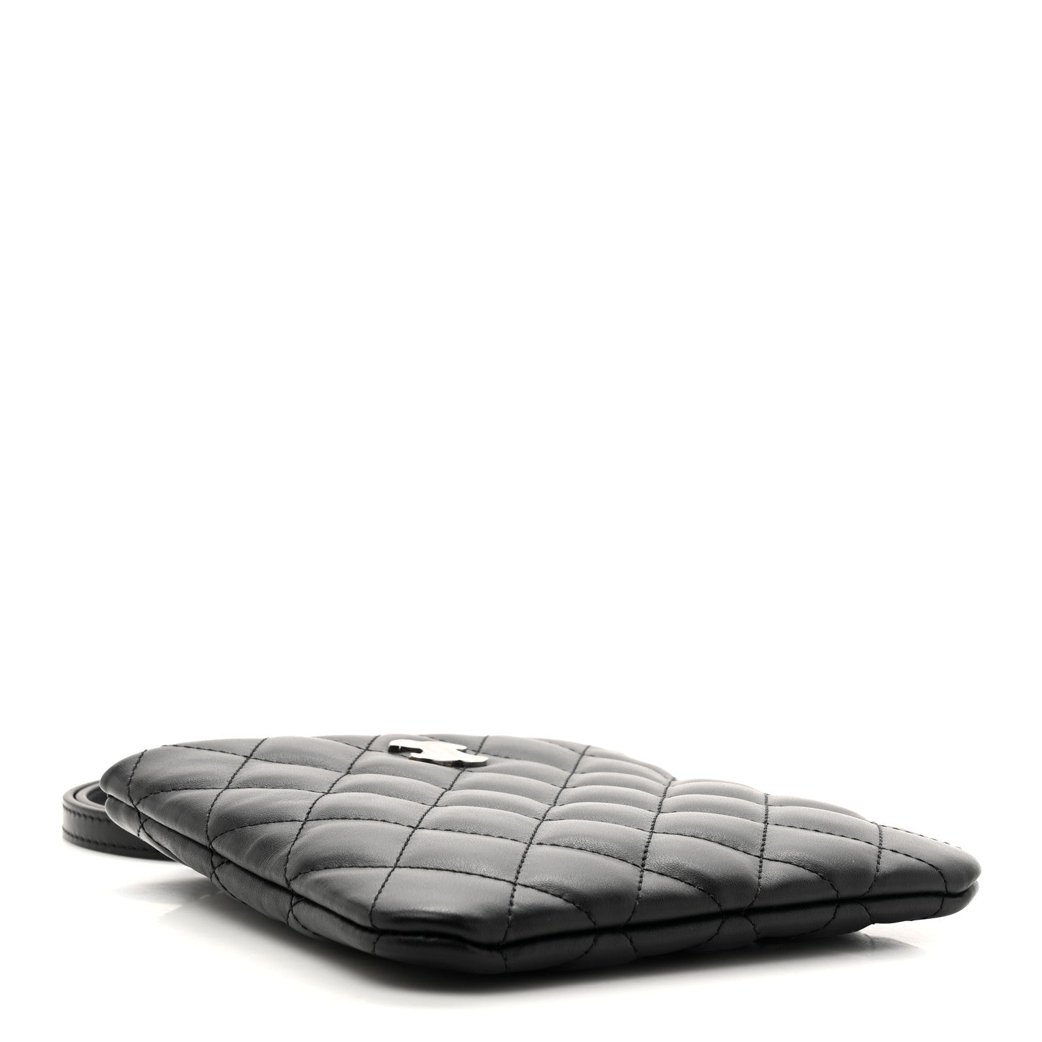 Lambskin Quilted Crossbody Bag Black